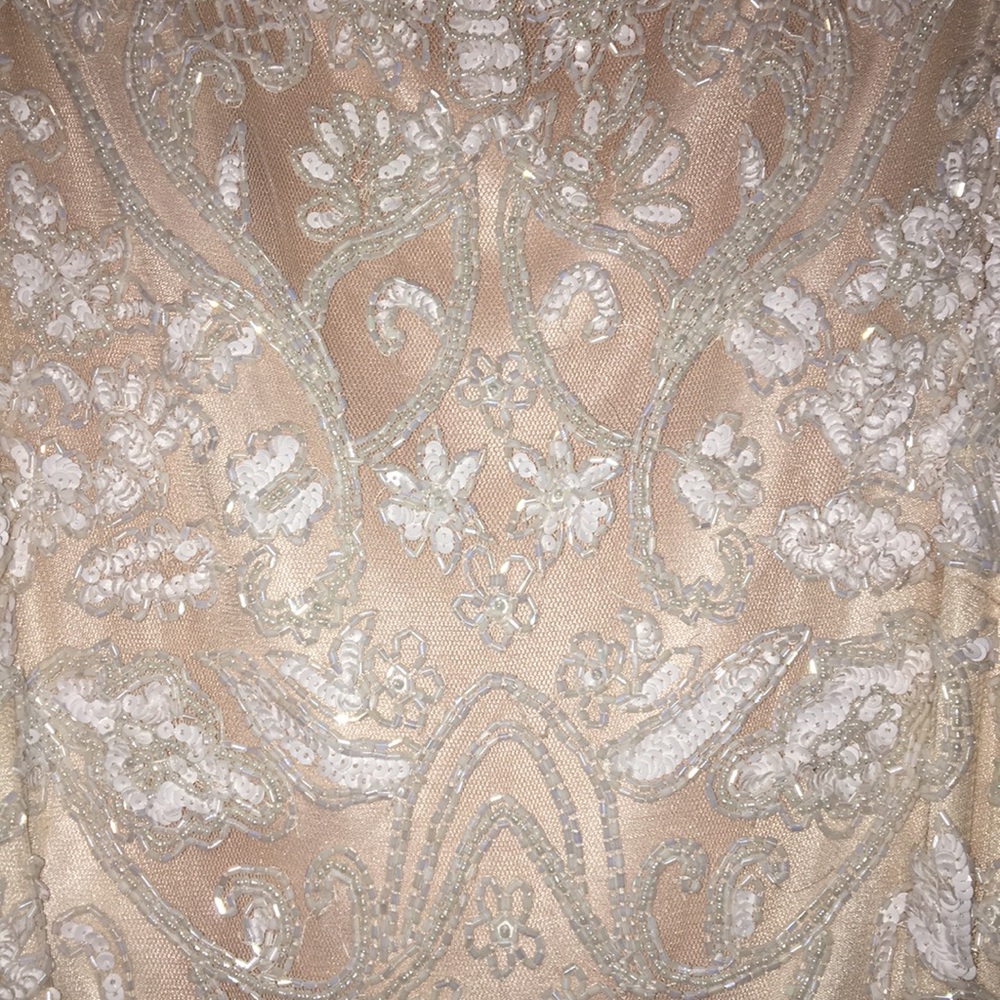 Cream and white beaded mermaid dress size 16